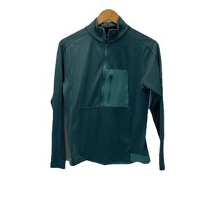 Mountain Hardwear Women's Daisy Chain Half Zip Pullover Sz S Teal‎ Long Sleeve